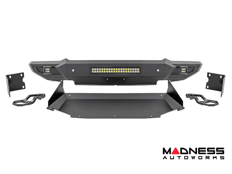 Dodge Ram 1500 Front Bumper - High Clearance - w/ LED Lights and Skid Plate - w/ Tow Hooks